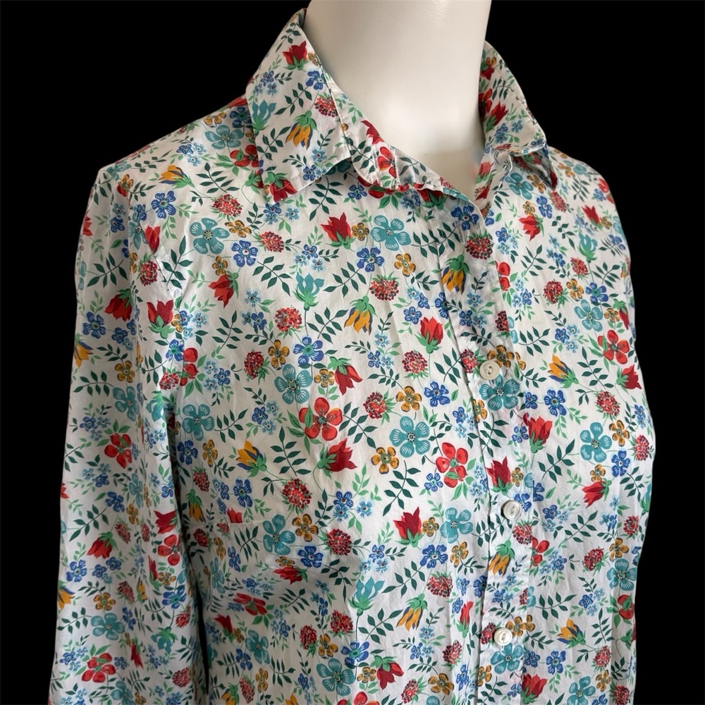 J.CREW Size 2 Liberty perfect shirt in Edenham floral Style G4375